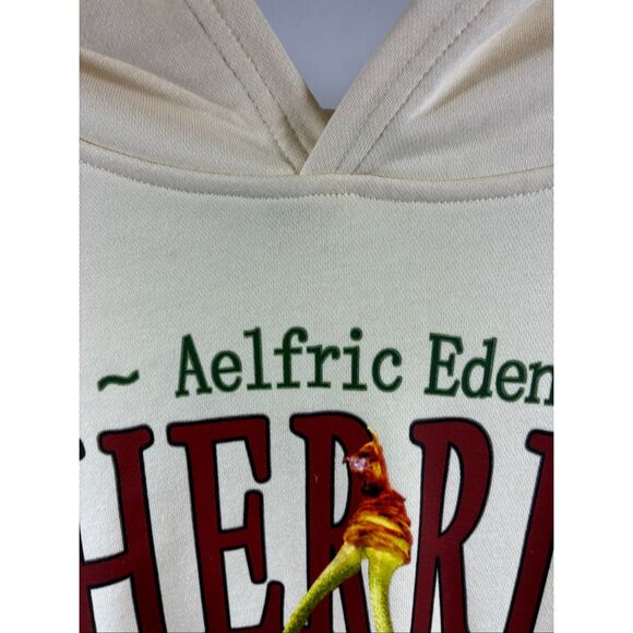 Aelfric Eden Cherry Hooded Sweatshirt in Cream Size S - Picture 3 of 10